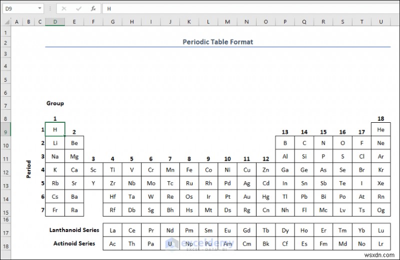 Create a Periodic Table in Excel: Two Simple Methods