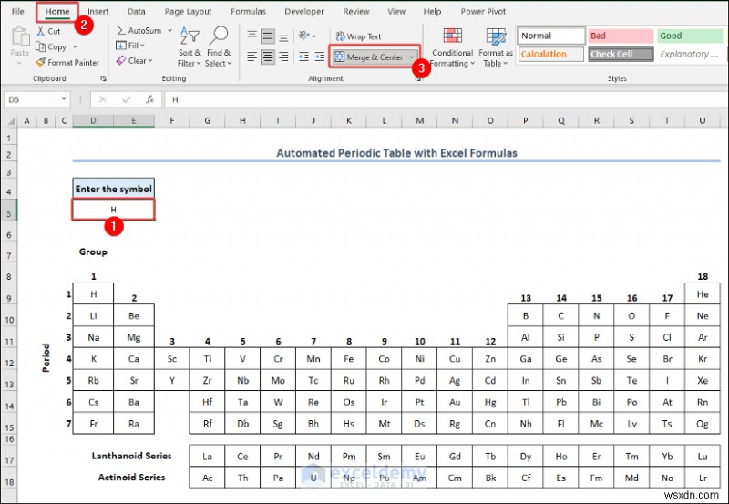 Create a Periodic Table in Excel: Two Simple Methods