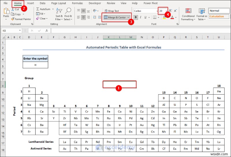 Create a Periodic Table in Excel: Two Simple Methods
