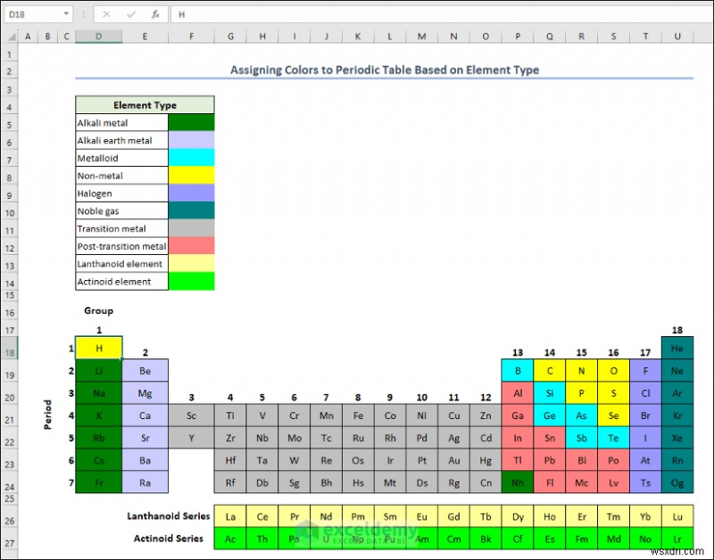 Create a Periodic Table in Excel: Two Simple Methods