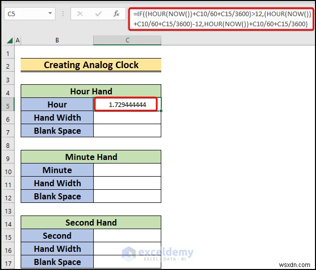 Build a Real-Time Analog Clock in Excel: Step‑by‑Step Guide