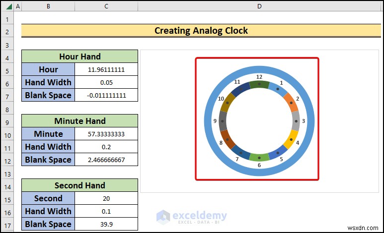 Build a Real-Time Analog Clock in Excel: Step‑by‑Step Guide