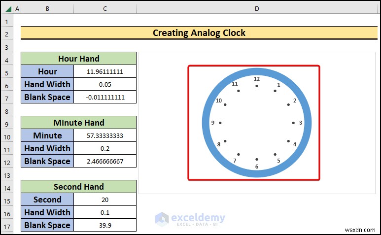 Build a Real-Time Analog Clock in Excel: Step‑by‑Step Guide