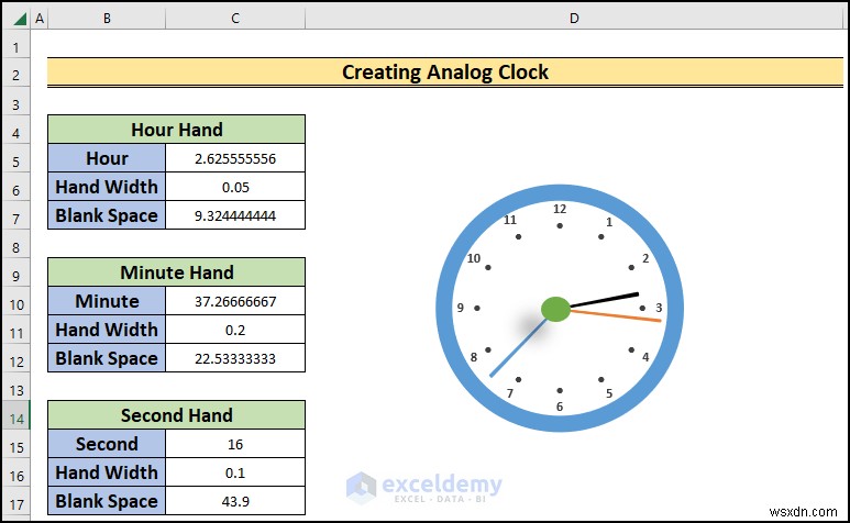 Build a Real-Time Analog Clock in Excel: Step‑by‑Step Guide
