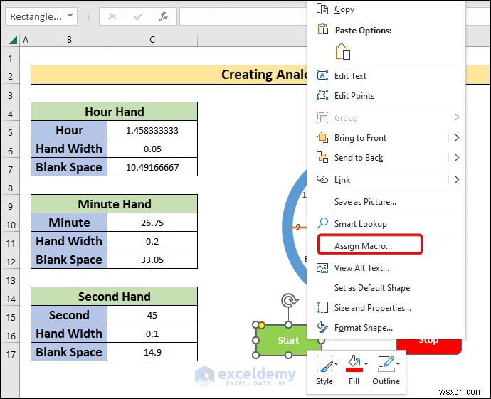 Build a Real-Time Analog Clock in Excel: Step‑by‑Step Guide