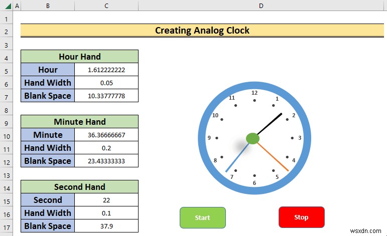 Build a Real-Time Analog Clock in Excel: Step‑by‑Step Guide