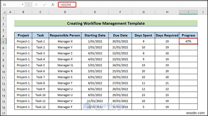 Build an Excel Workflow Management Template in 6 Easy Steps