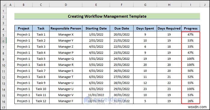 Build an Excel Workflow Management Template in 6 Easy Steps