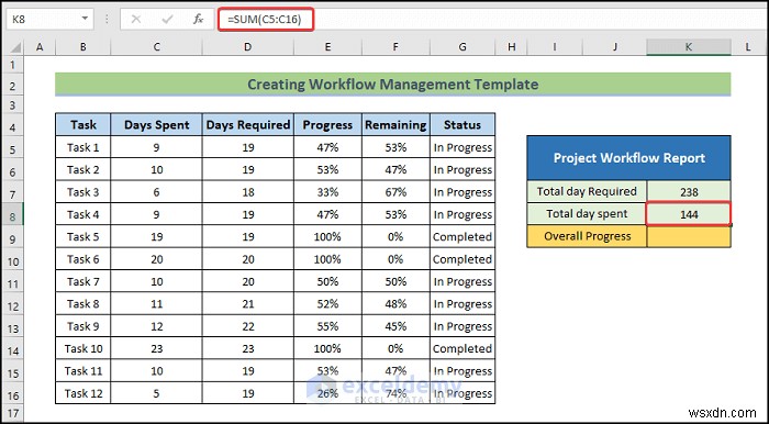 Build an Excel Workflow Management Template in 6 Easy Steps