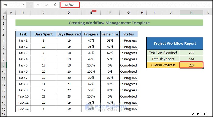 Build an Excel Workflow Management Template in 6 Easy Steps