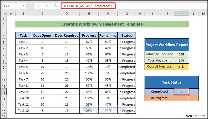 Build an Excel Workflow Management Template in 6 Easy Steps