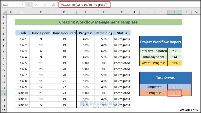 Build an Excel Workflow Management Template in 6 Easy Steps