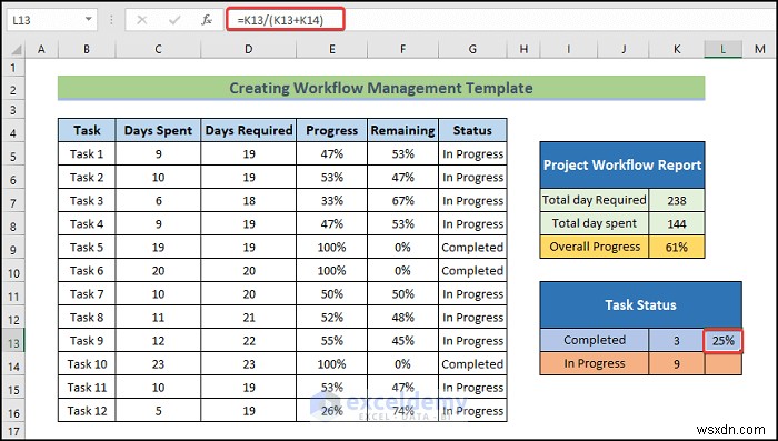 Build an Excel Workflow Management Template in 6 Easy Steps