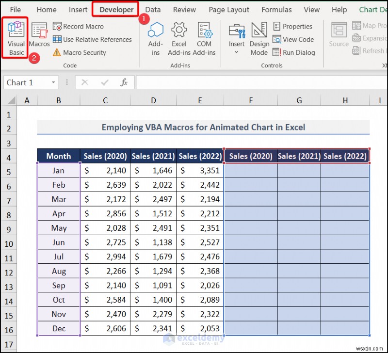 Create Animated Sales Charts in Excel – Step‑by‑Step Guide