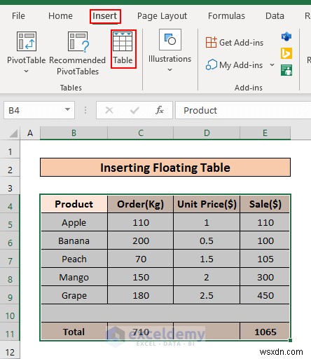Add Floating Tables in Excel: 2 Quick, Proven Techniques
