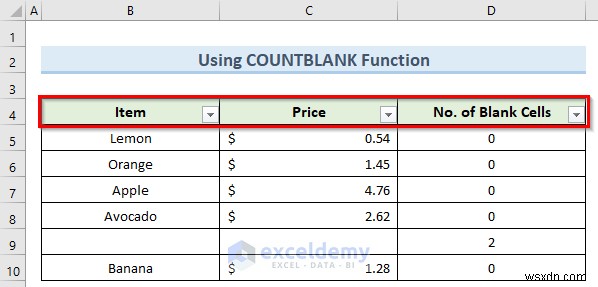 Fix Excel Filter Stopping at Blank Row – 4 Quick Solutions