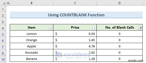 Fix Excel Filter Stopping at Blank Row – 4 Quick Solutions