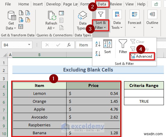 Fix Excel Filter Stopping at Blank Row – 4 Quick Solutions