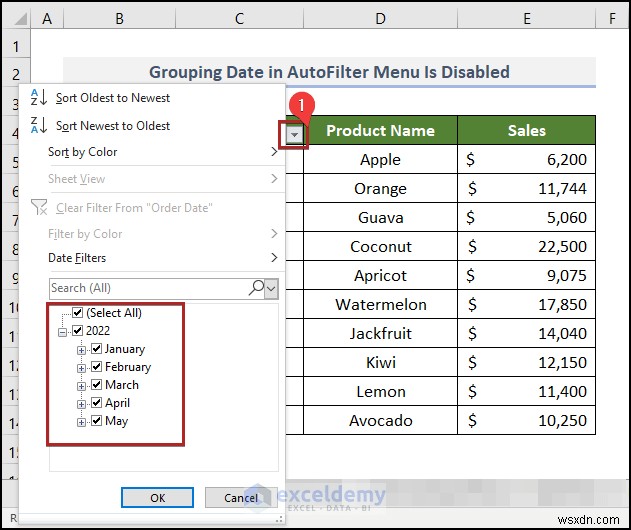 How to Fix Excel Date Filter Issues in Grocery Sales Reports