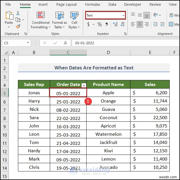 How to Fix Excel Date Filter Issues in Grocery Sales Reports