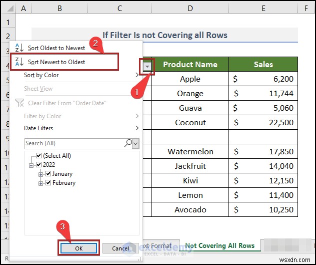 How to Fix Excel Date Filter Issues in Grocery Sales Reports