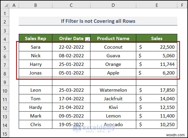 How to Fix Excel Date Filter Issues in Grocery Sales Reports