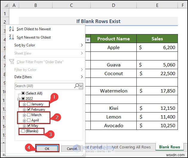 How to Fix Excel Date Filter Issues in Grocery Sales Reports