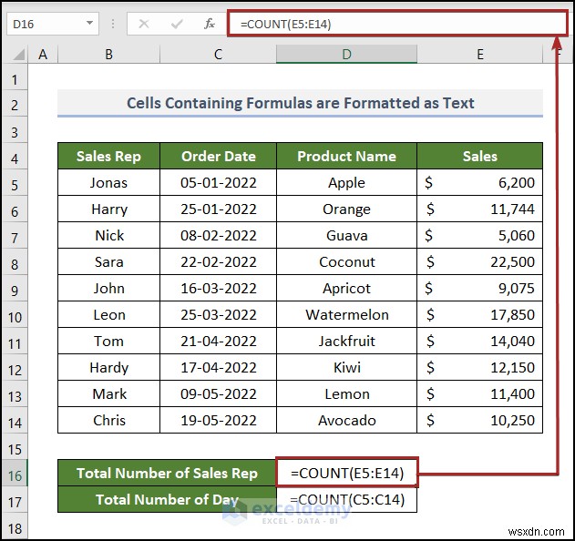 Excel COUNT Function Not Working? 4 Common Causes & Easy Fixes