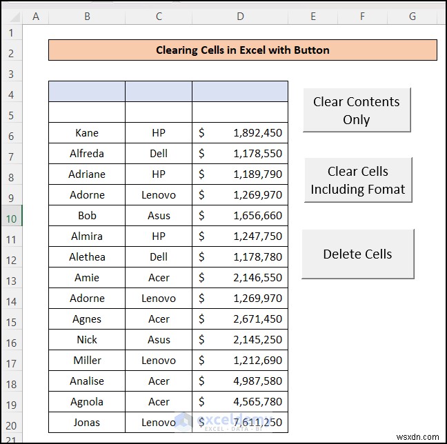 Easily Clear Excel Cells with a One‑Click Button: 4 Simple Steps