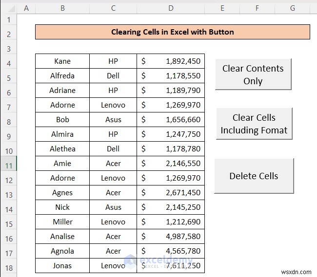Easily Clear Excel Cells with a One‑Click Button: 4 Simple Steps