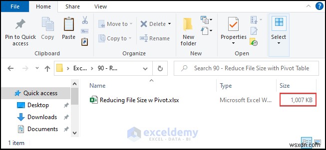 Shrink Excel Files Quickly with Pivot Tables