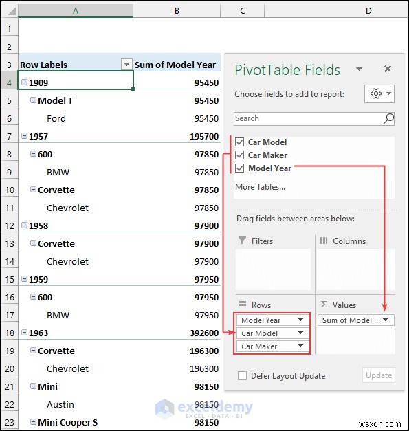 Shrink Excel Files Quickly with Pivot Tables