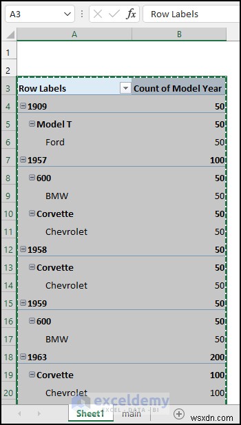Shrink Excel Files Quickly with Pivot Tables