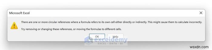 Eliminate Circular References in Excel with 2 Simple Methods