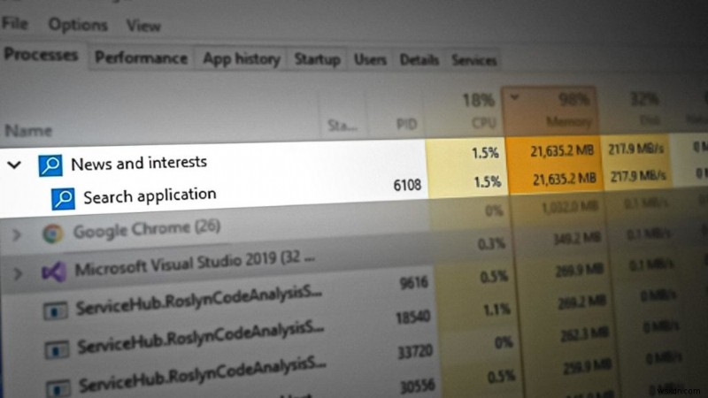 Resolve High Memory Usage by the News & Interests Widget on Windows 11