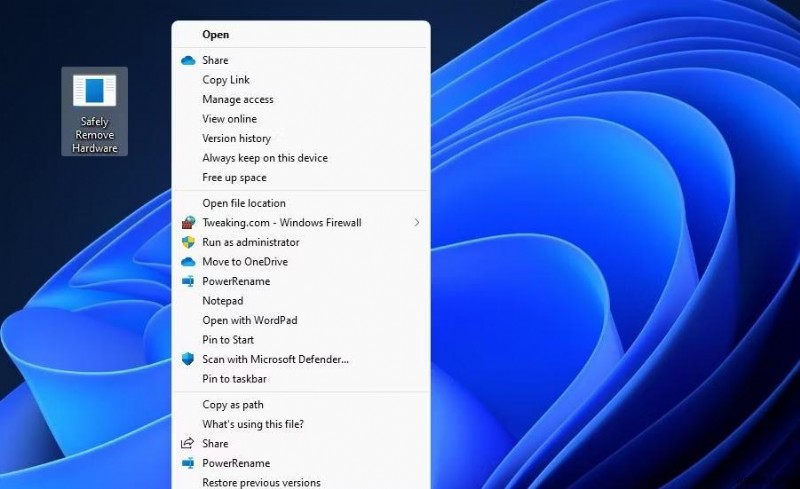 Create a Safe USB Ejection Shortcut in Windows 11