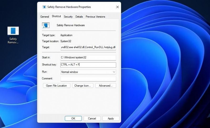 Create a Safe USB Ejection Shortcut in Windows 11