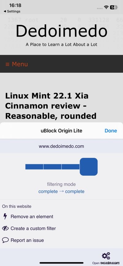 UBlock Origin Lite for Safari on iOS: Strong Ad Blocking & Easy Music Sync