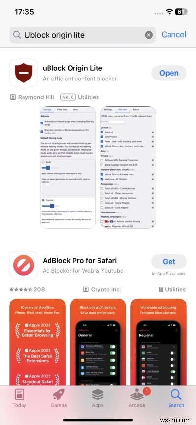 UBlock Origin Lite for Safari on iOS: Strong Ad Blocking & Easy Music Sync