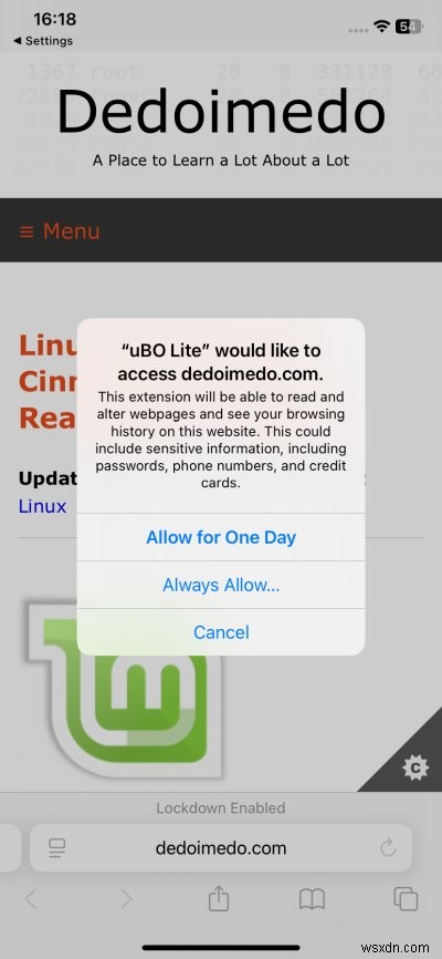 UBlock Origin Lite for Safari on iOS: Strong Ad Blocking & Easy Music Sync