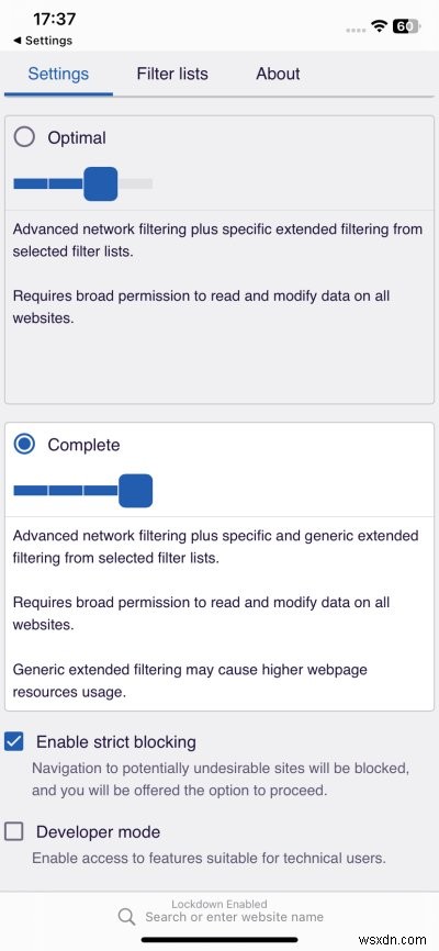 UBlock Origin Lite for Safari on iOS: Strong Ad Blocking & Easy Music Sync