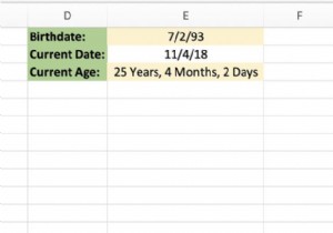 Calculate Your Current Age With the Excel DATEDIF Function