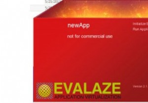 Using Evalaze to Virtualize Windows Applications