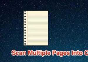 How to Scan Multiple Pages Into One PDF File