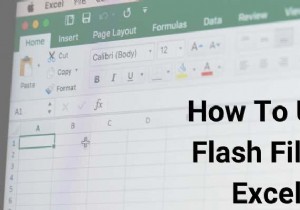 How To Use Flash Fill In Excel