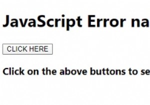 JavaScript Error name Property
