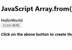 JavaScript Array.from() Method