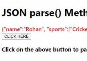 JavaScript JSON parse() Method