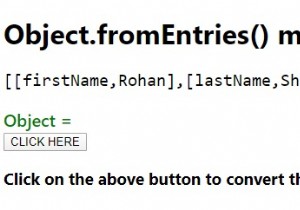 Object.fromEntries() method in JavaScript.