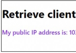 JavaScript program to retrieve clients IP address